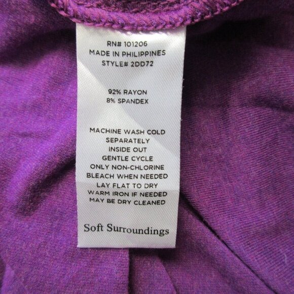 Soft Surrounding Santiago Women's Sleeveless Maxi Dress XL Purple Rayon Boho 562 - Picture 5 of 11